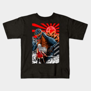 Monster in the city Kids T-Shirt